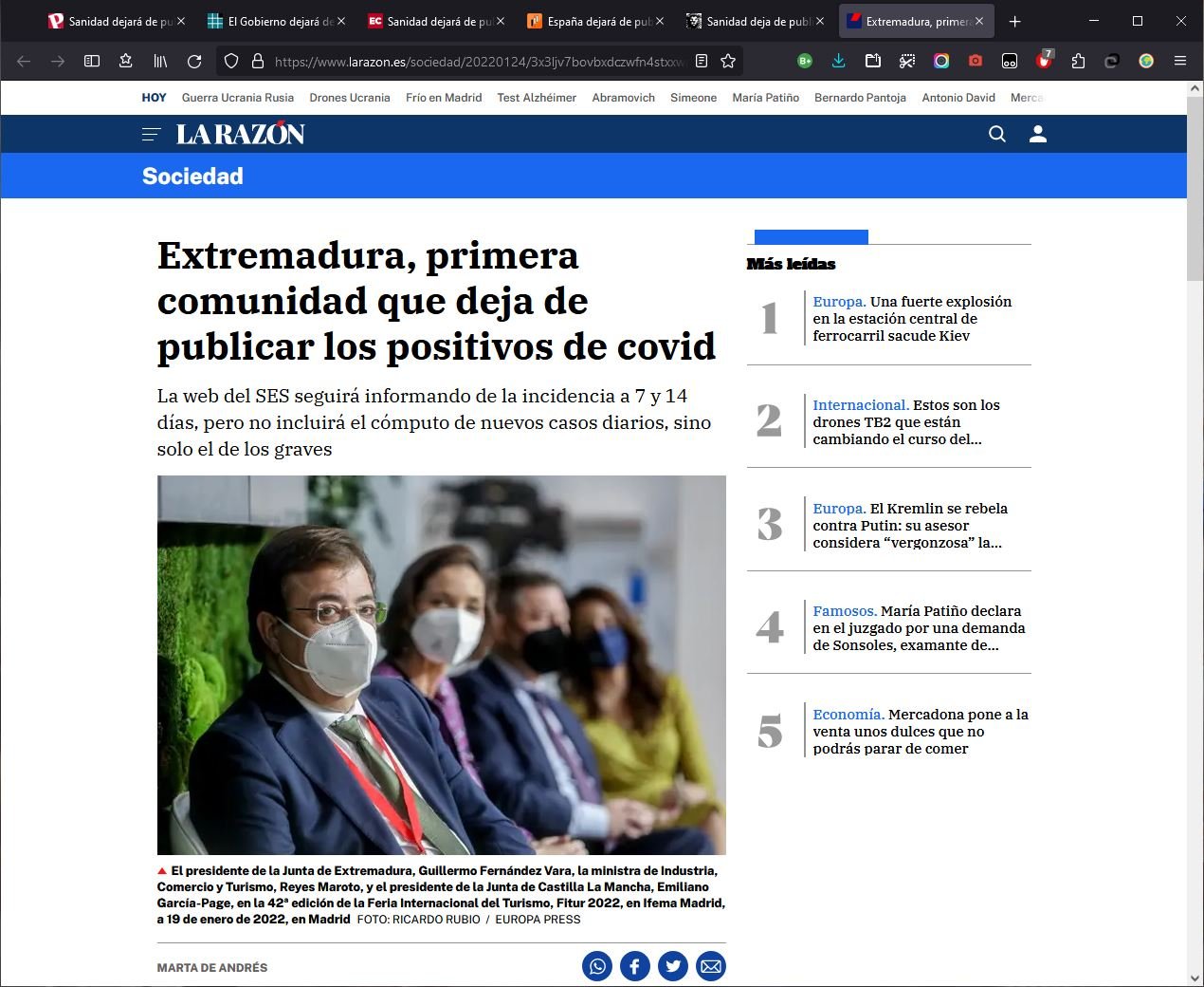 Ante la mortandad en masa que se avecina, el masónico gobierno de España anuncia que dejará de publicar los datos de «fallecidos» por la falsa pandemia (febrero 2 de 2022). https://uncatolicoperplejo.com/sanidad-anuncia-que-dejara-de-publicar-los-datos-de-fallecidos-por-la-falsa-pandemia/