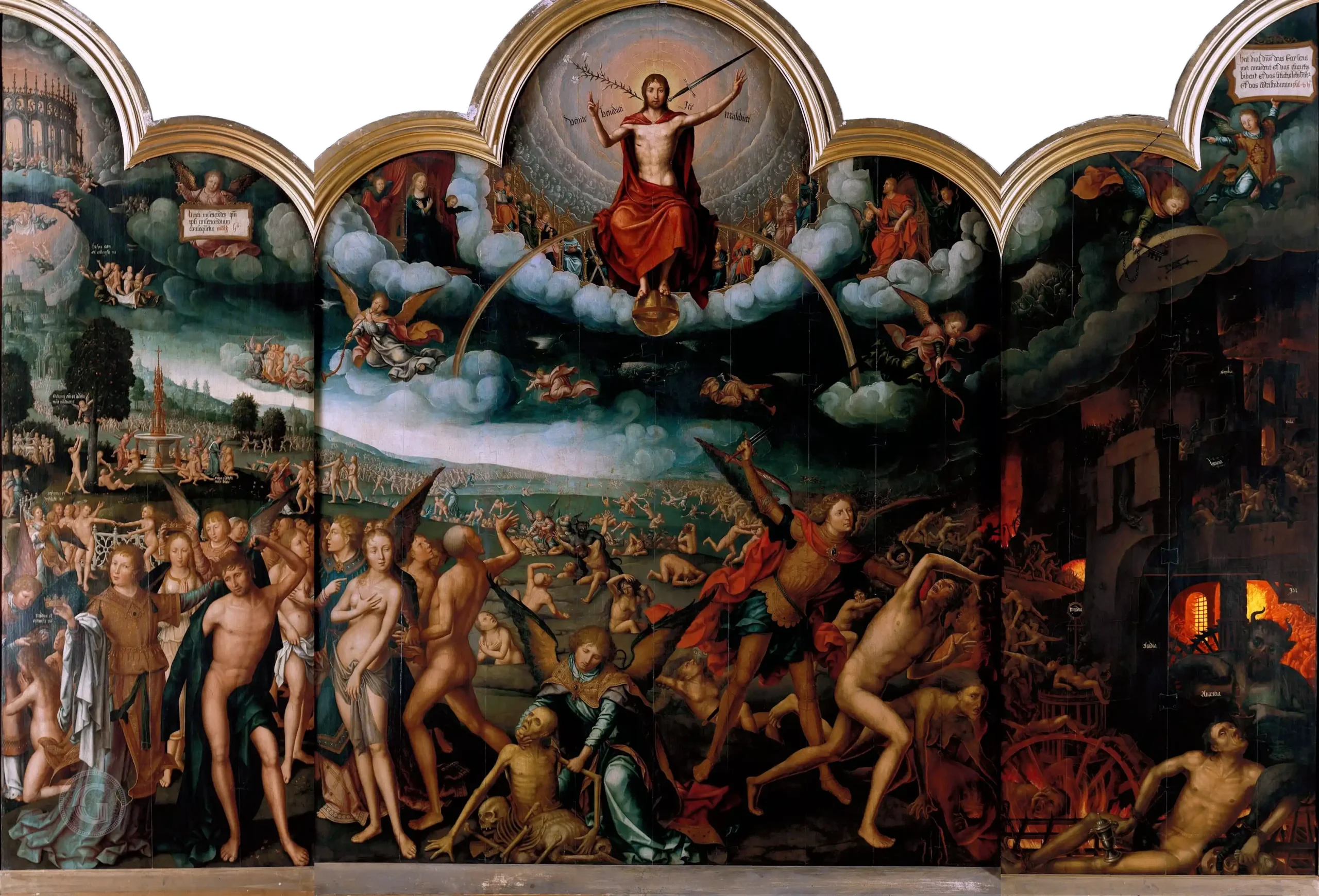 The Last Judgement, por Jean Bellegambe (c.1470-1534-40) Juicio Final (webp 500KB Calidad media).