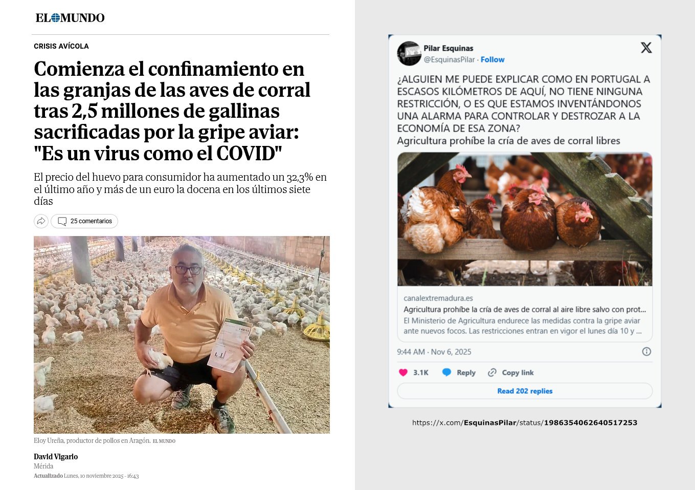 Gripe aviar. Gripeaviar2030. https://es.sott.net/article/102407-Se-prohibe-en-Espana-la-cria-de-aves-de-corral-al-aire-libre